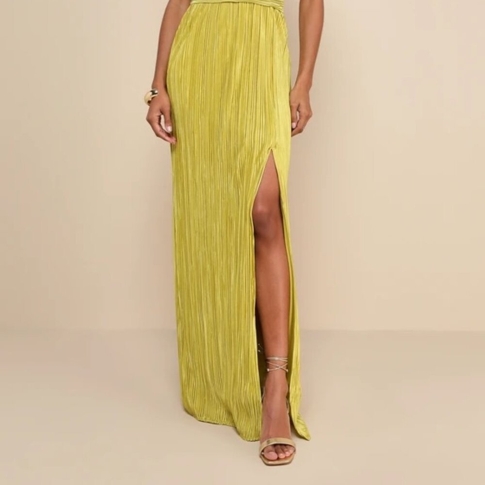 Lulu's Strapless Yellow Maxi Dress - Picture 3 of 3